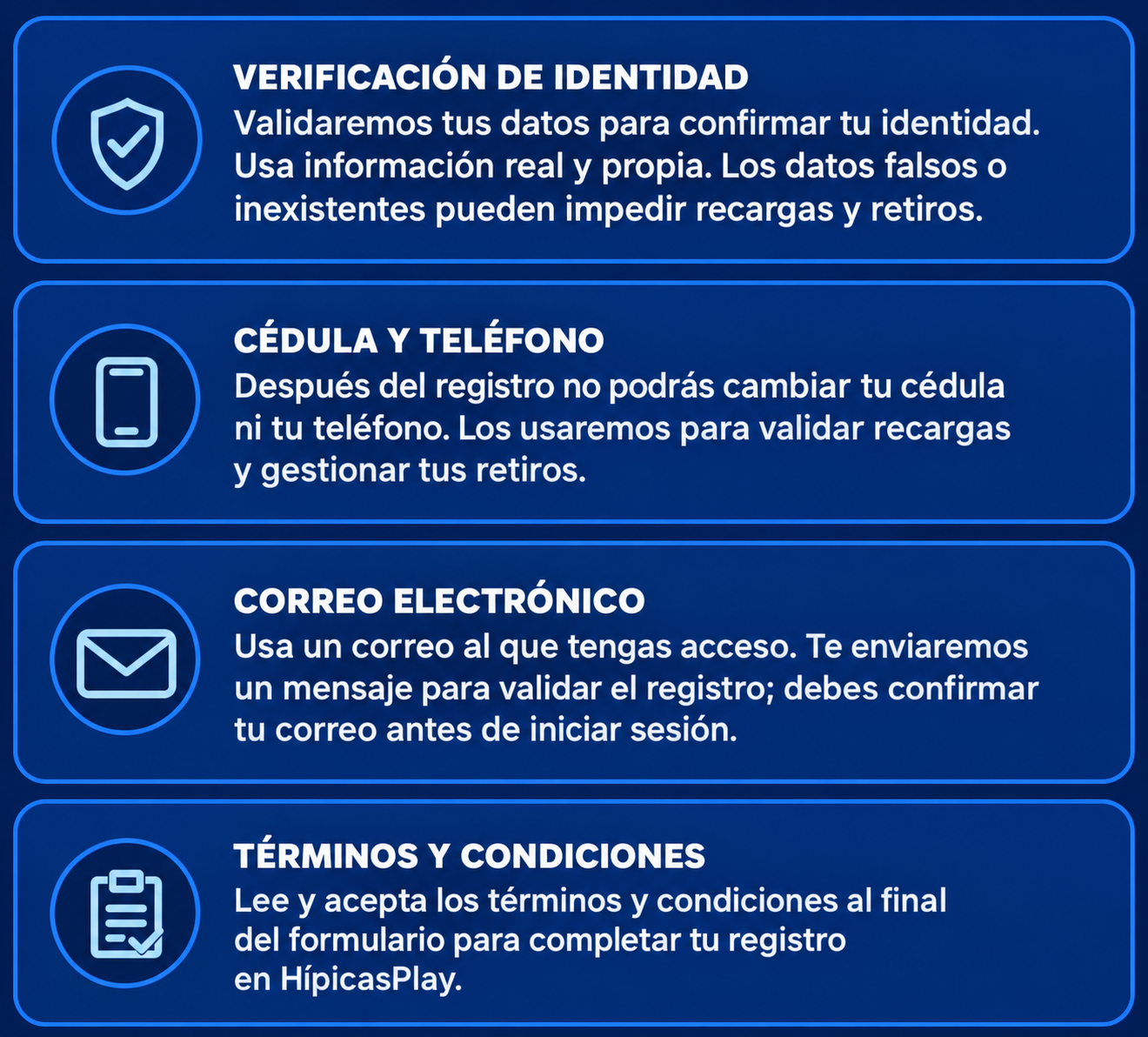 Información de registro